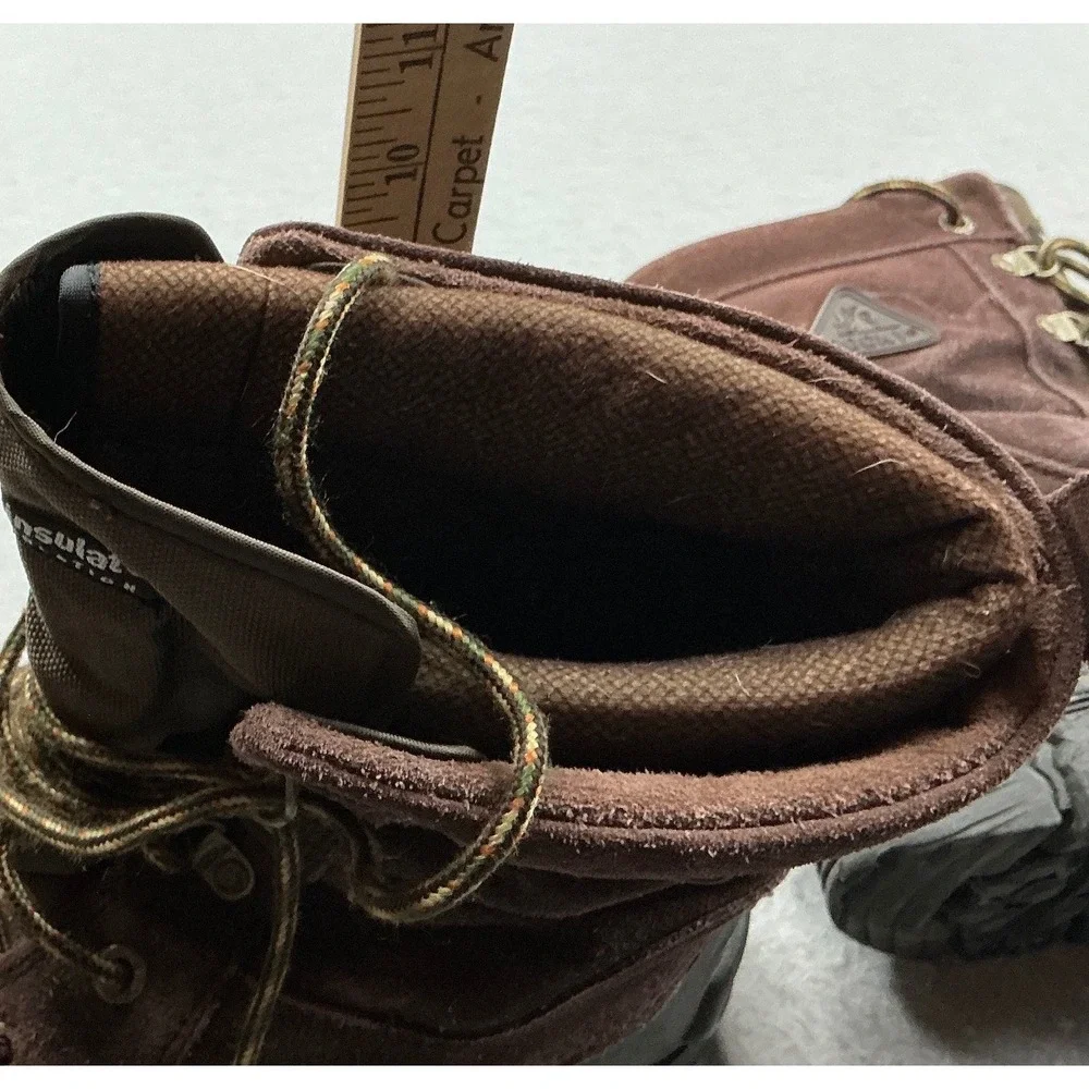 Rocky Vintage Snow Boots Thinsulate Insulated Brown Suede Winter Work Utility 10